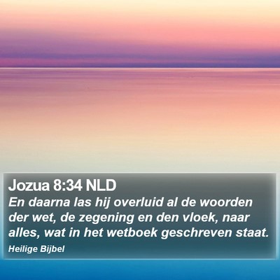 Jozua 8:34 NLD Bible Verse Image