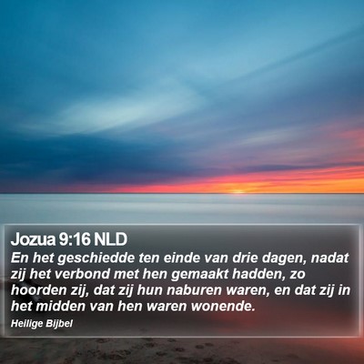 Jozua 9:16 NLD Bible Verse Image