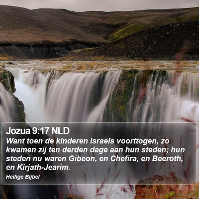 Jozua 9:17 NLD Bible Verse Image