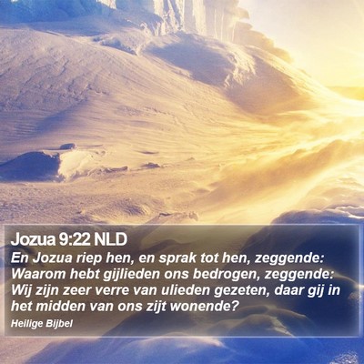 Jozua 9:22 NLD Bible Verse Image