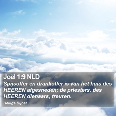 Joël 1:9 NLD Bible Verse Image