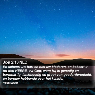 Joël 2:13 NLD Bible Verse Image