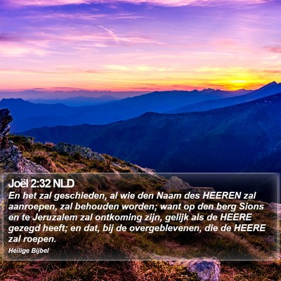Joël 2:32 NLD Bible Verse Image