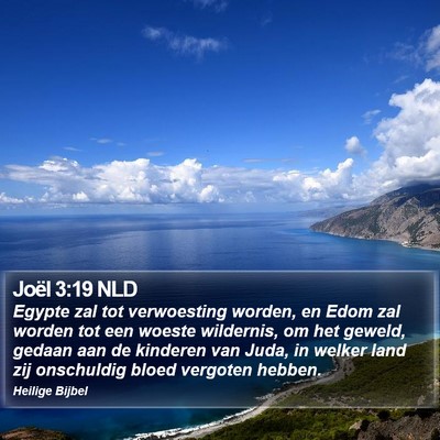 Joël 3:19 NLD Bible Verse Image