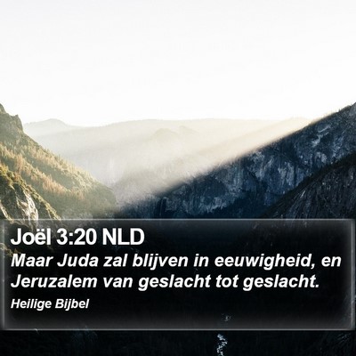 Joël 3:20 NLD Bible Verse Image