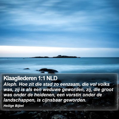 Klaagliederen 1:1 NLD Bible Verse Image