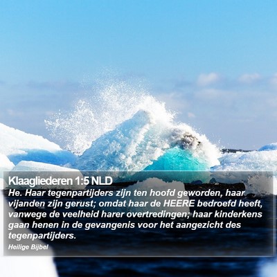 Klaagliederen 1:5 NLD Bible Verse Image