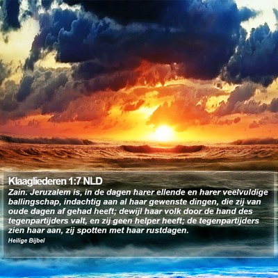 Klaagliederen 1:7 NLD Bible Verse Image
