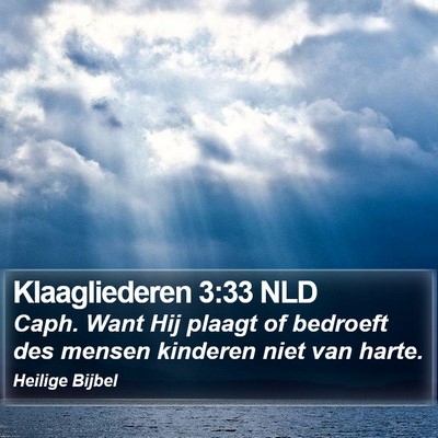 Klaagliederen 3:33 NLD Bible Verse Image