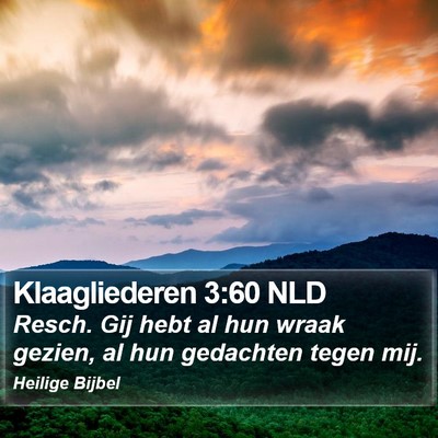 Klaagliederen 3:60 NLD Bible Verse Image