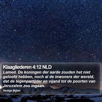 Klaagliederen 4:12 NLD Bible Verse Image
