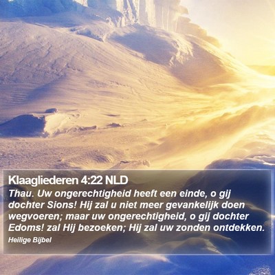 Klaagliederen 4:22 NLD Bible Verse Image