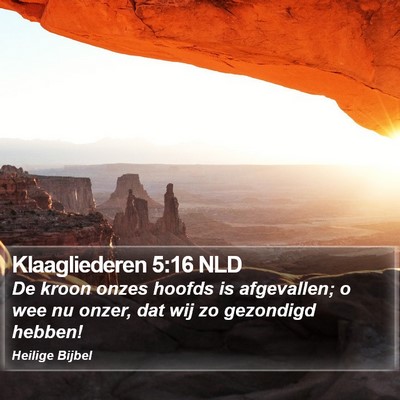 Klaagliederen 5:16 NLD Bible Verse Image