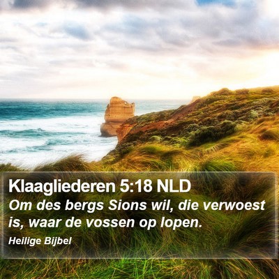 Klaagliederen 5:18 NLD Bible Verse Image