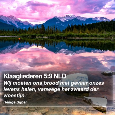 Klaagliederen 5:9 NLD Bible Verse Image