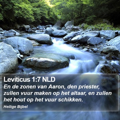 Leviticus 1:7 NLD Bible Verse Image