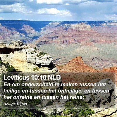 Leviticus 10:10 NLD Bible Verse Image