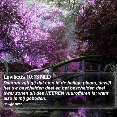 Leviticus 10:13 NLD Bible Verse Image
