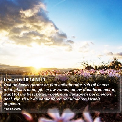 Leviticus 10:14 NLD Bible Verse Image