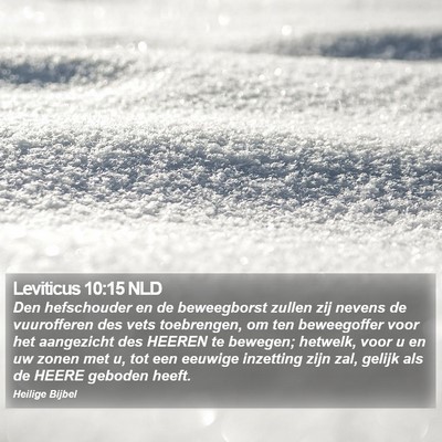 Leviticus 10:15 NLD Bible Verse Image