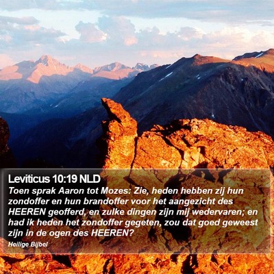 Leviticus 10:19 NLD Bible Verse Image