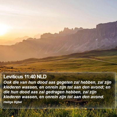 Leviticus 11:40 NLD Bible Verse Image