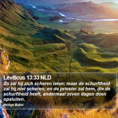 Leviticus 13:33 NLD Bible Verse Image