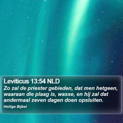 Leviticus 13:54 NLD Bible Verse Image