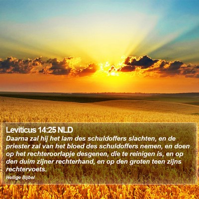 Leviticus 14:25 NLD Bible Verse Image