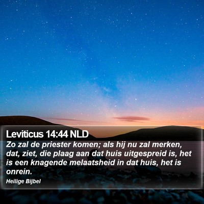 Leviticus 14:44 NLD Bible Verse Image