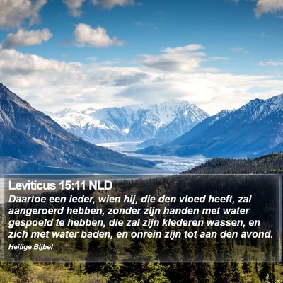 Leviticus 15:11 NLD Bible Verse Image