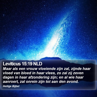 Leviticus 15:19 NLD Bible Verse Image