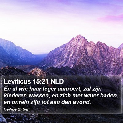Leviticus 15:21 NLD Bible Verse Image