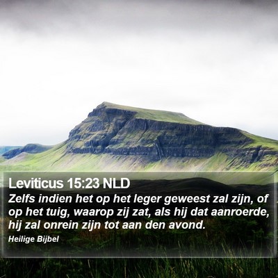 Leviticus 15:23 NLD Bible Verse Image