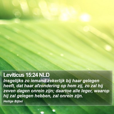 Leviticus 15:24 NLD Bible Verse Image