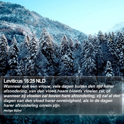 Leviticus 15:25 NLD Bible Verse Image