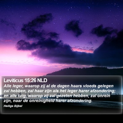 Leviticus 15:26 NLD Bible Verse Image