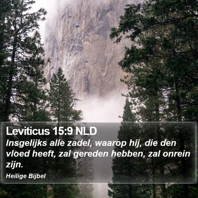 Leviticus 15:9 NLD Bible Verse Image