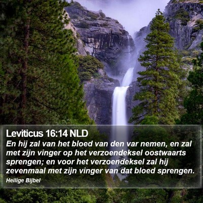 Leviticus 16:14 NLD Bible Verse Image