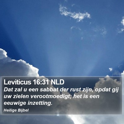 Leviticus 16:31 NLD Bible Verse Image