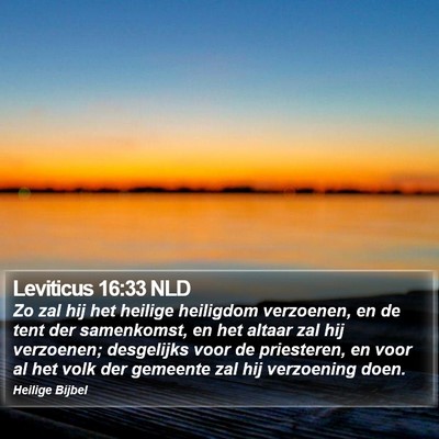 Leviticus 16:33 NLD Bible Verse Image