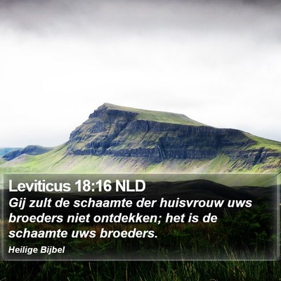 Leviticus 18:16 NLD Bible Verse Image