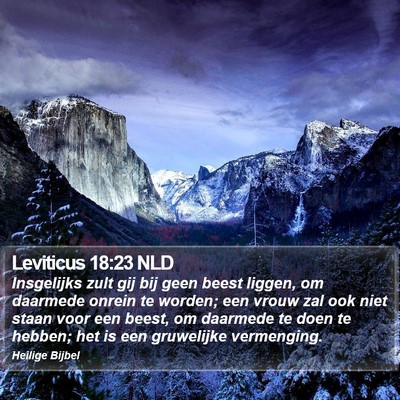 Leviticus 18:23 NLD Bible Verse Image