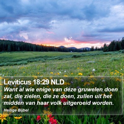 Leviticus 18:29 NLD Bible Verse Image