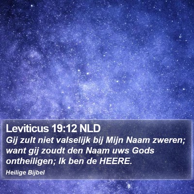 Leviticus 19:12 NLD Bible Verse Image