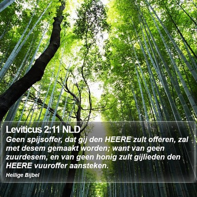 Leviticus 2:11 NLD Bible Verse Image
