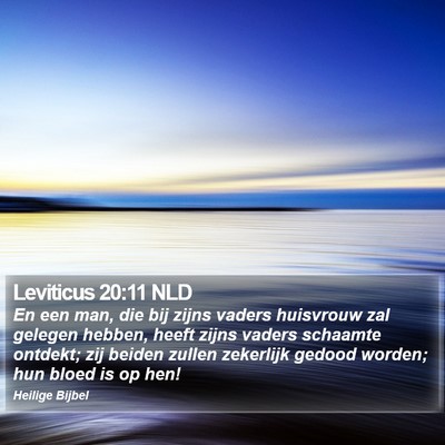 Leviticus 20:11 NLD Bible Verse Image