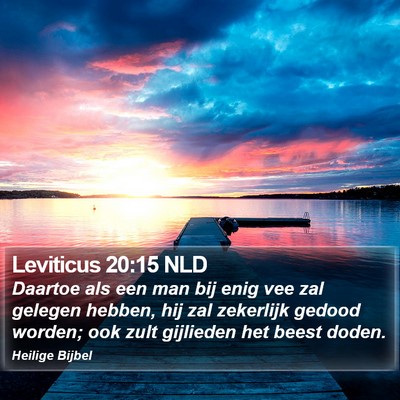 Leviticus 20:15 NLD Bible Verse Image