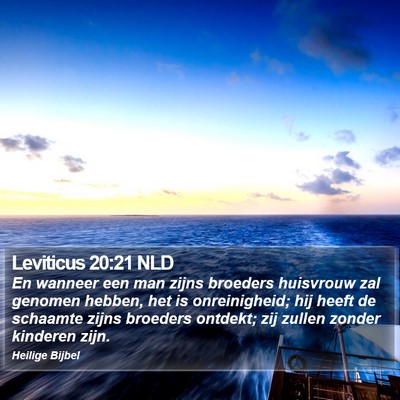 Leviticus 20:21 NLD Bible Verse Image