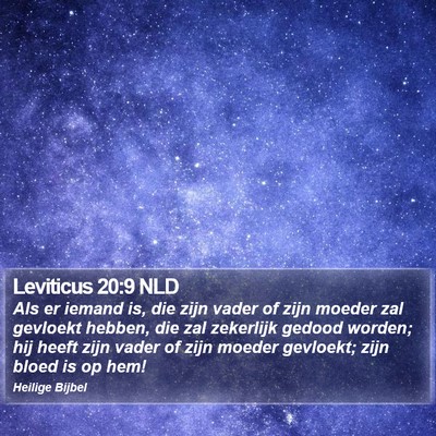 Leviticus 20:9 NLD Bible Verse Image